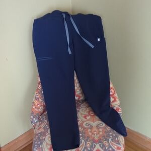 Figs Blue Straight Leg Pants Relaxed Fit